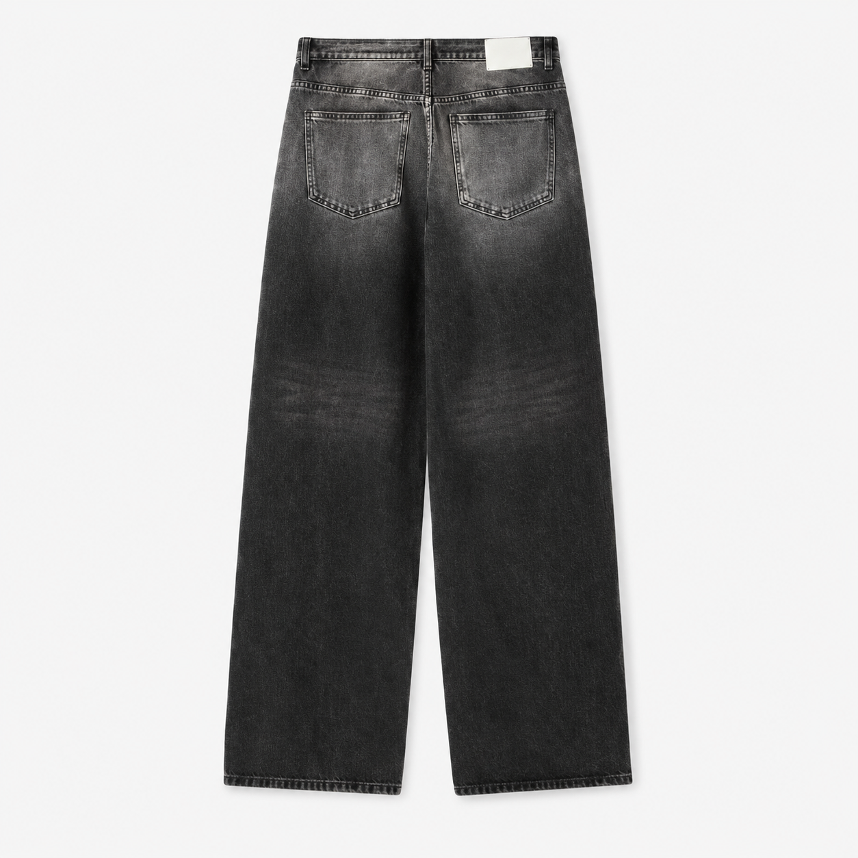 Signature Wide Denim Pants-BLACK 7