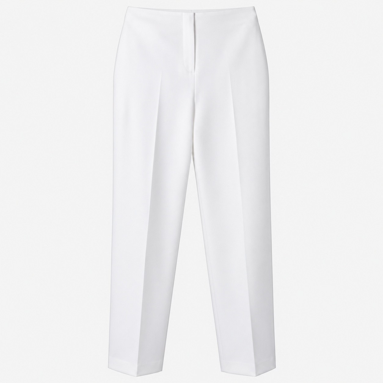Creased Spandex Slacks-BEIGE 2
