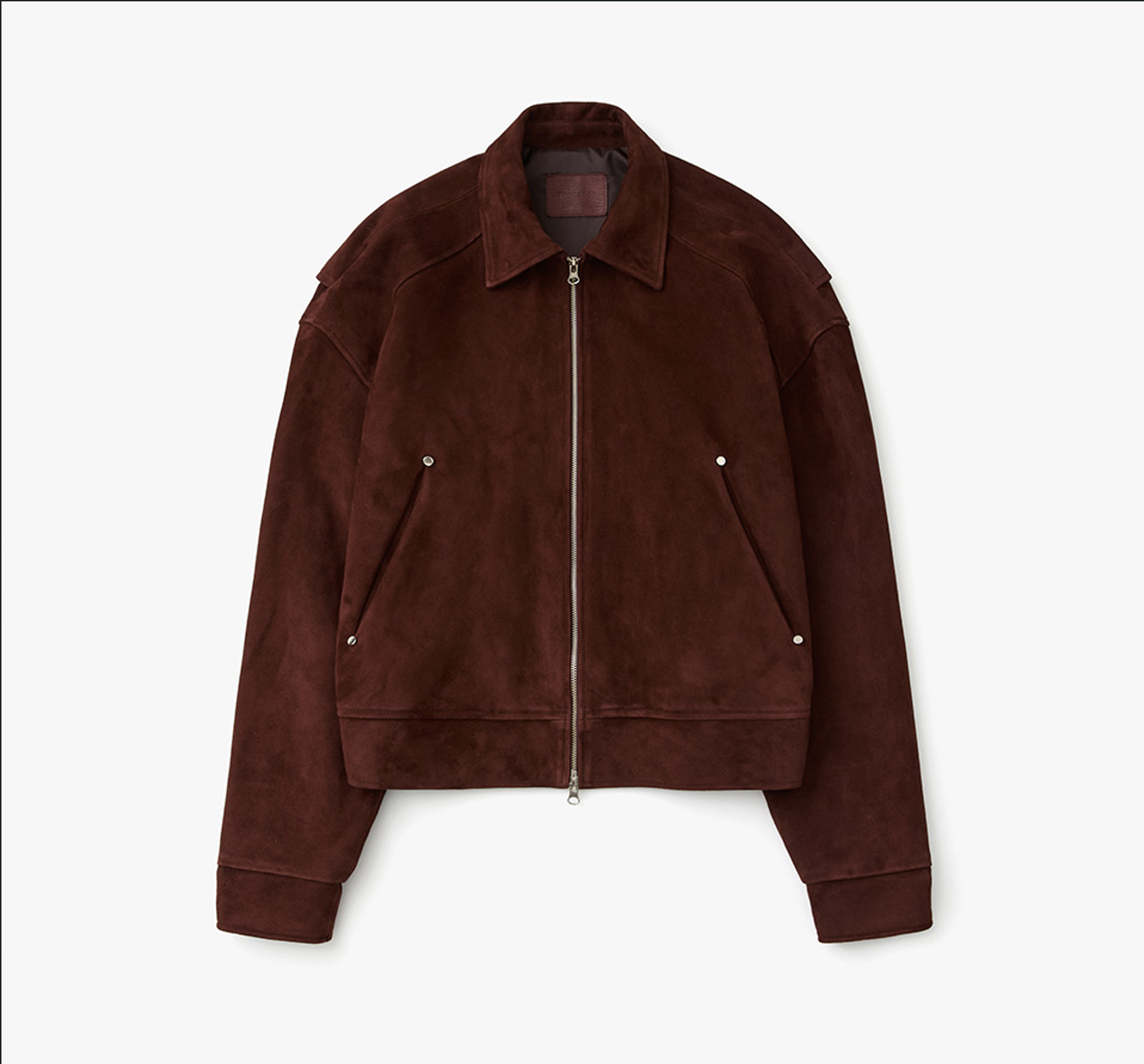 STANDARD BOMBER SUEDE JACKET BURGUNDY 3
