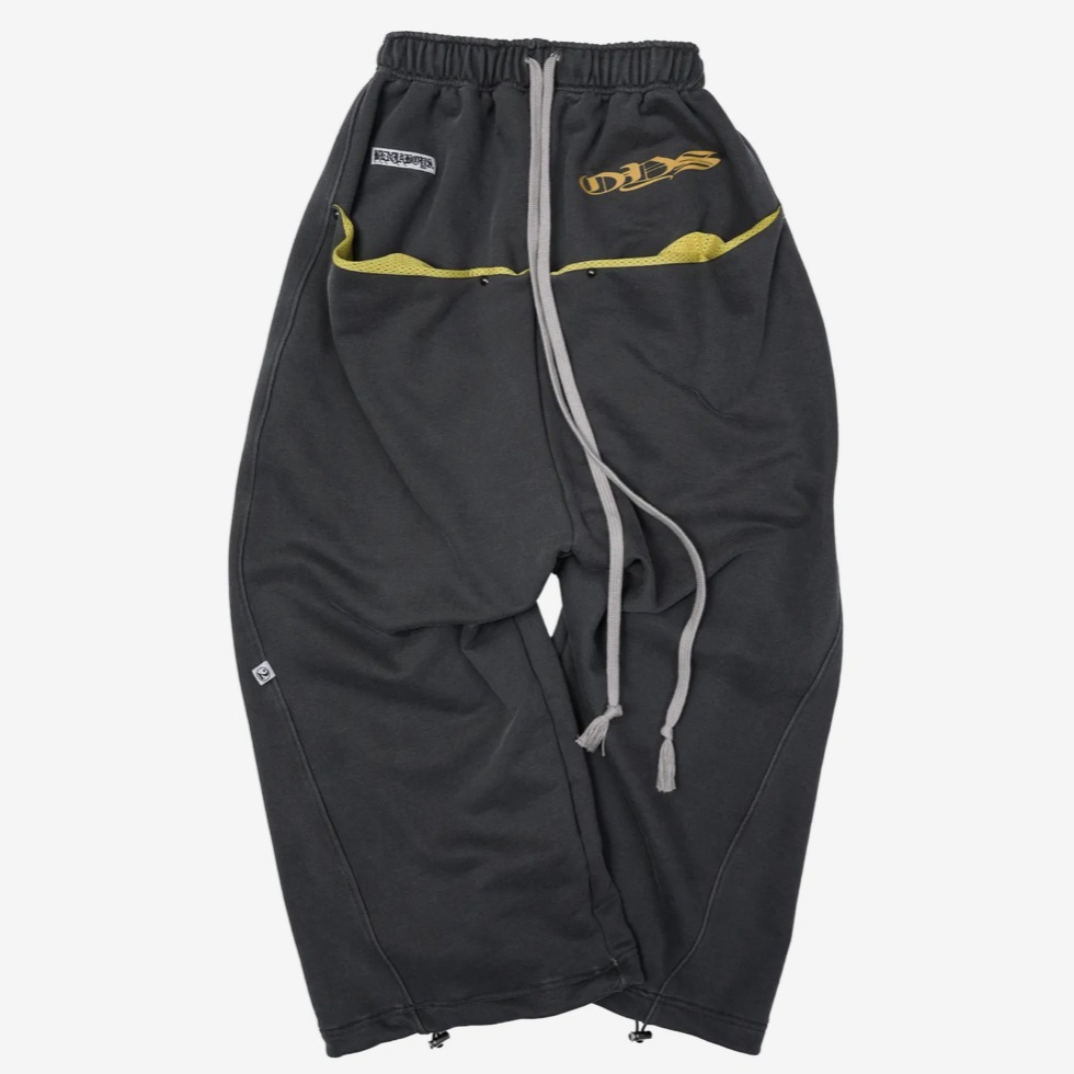 オーバーサイズ グラフィック スウェットパンツ グレー (GRY) 4