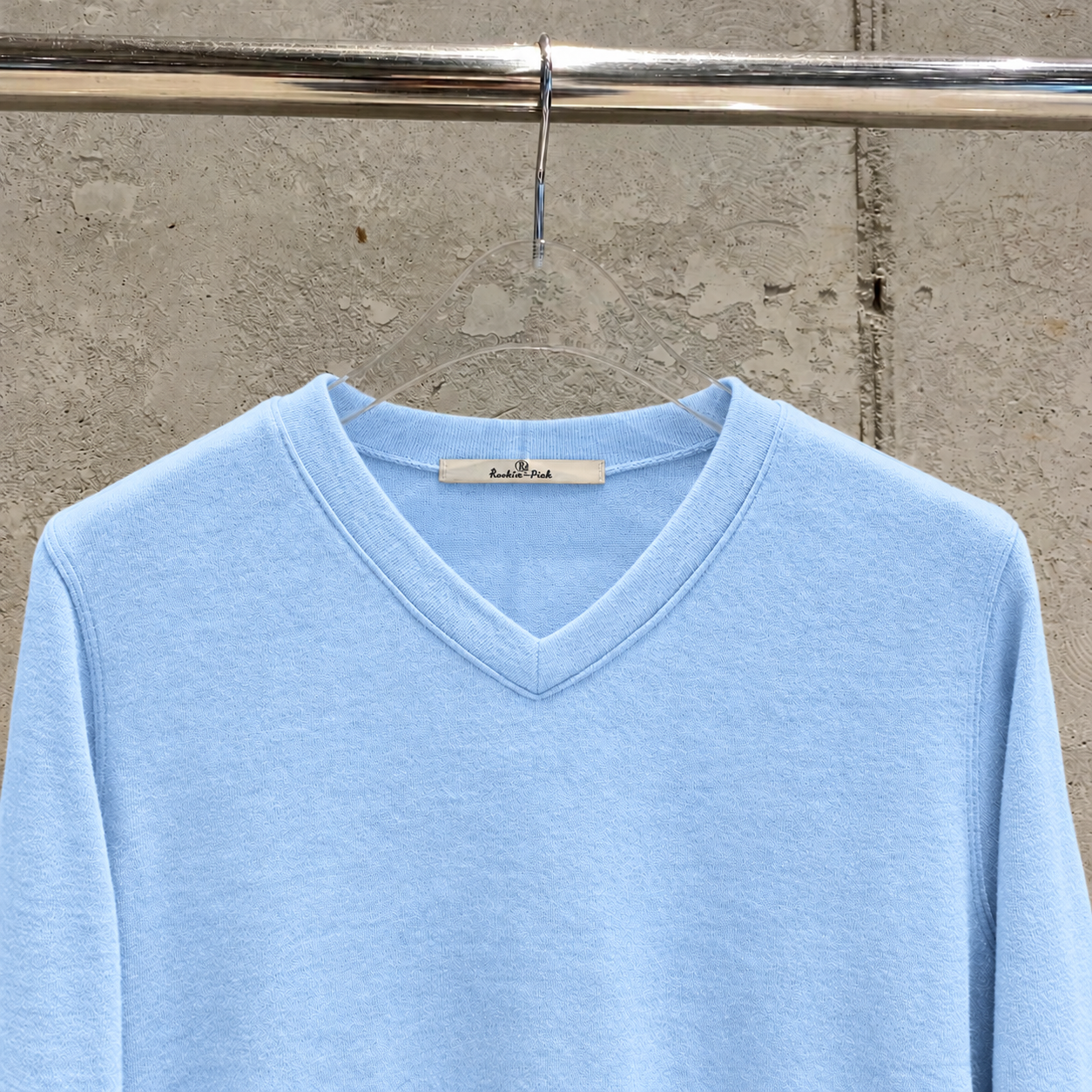 Rookie Angora V-Neck T-Shirt SKY BLUE 2