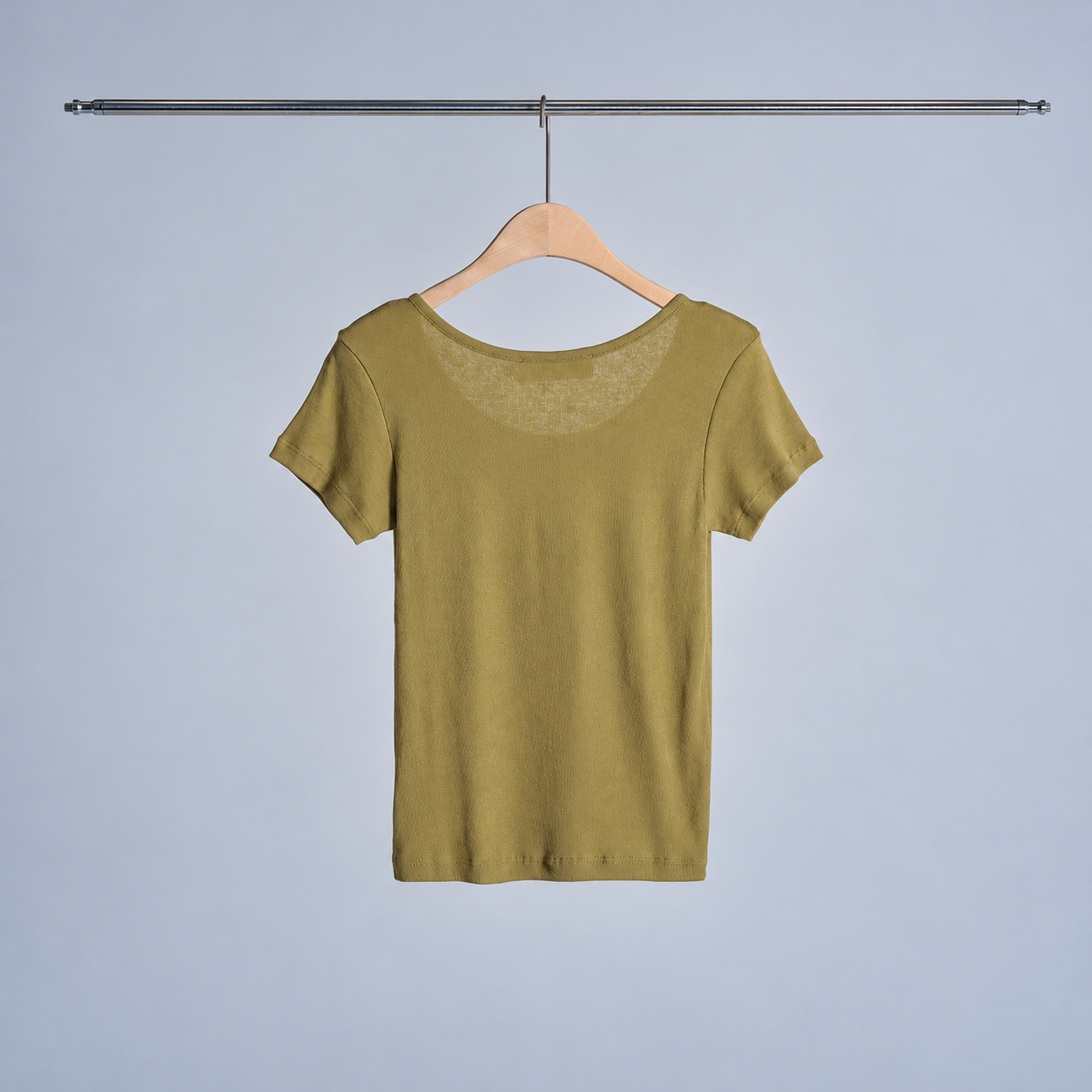 Uネック Loveyou 半袖Tシャツ オリーブ (OLV) 6