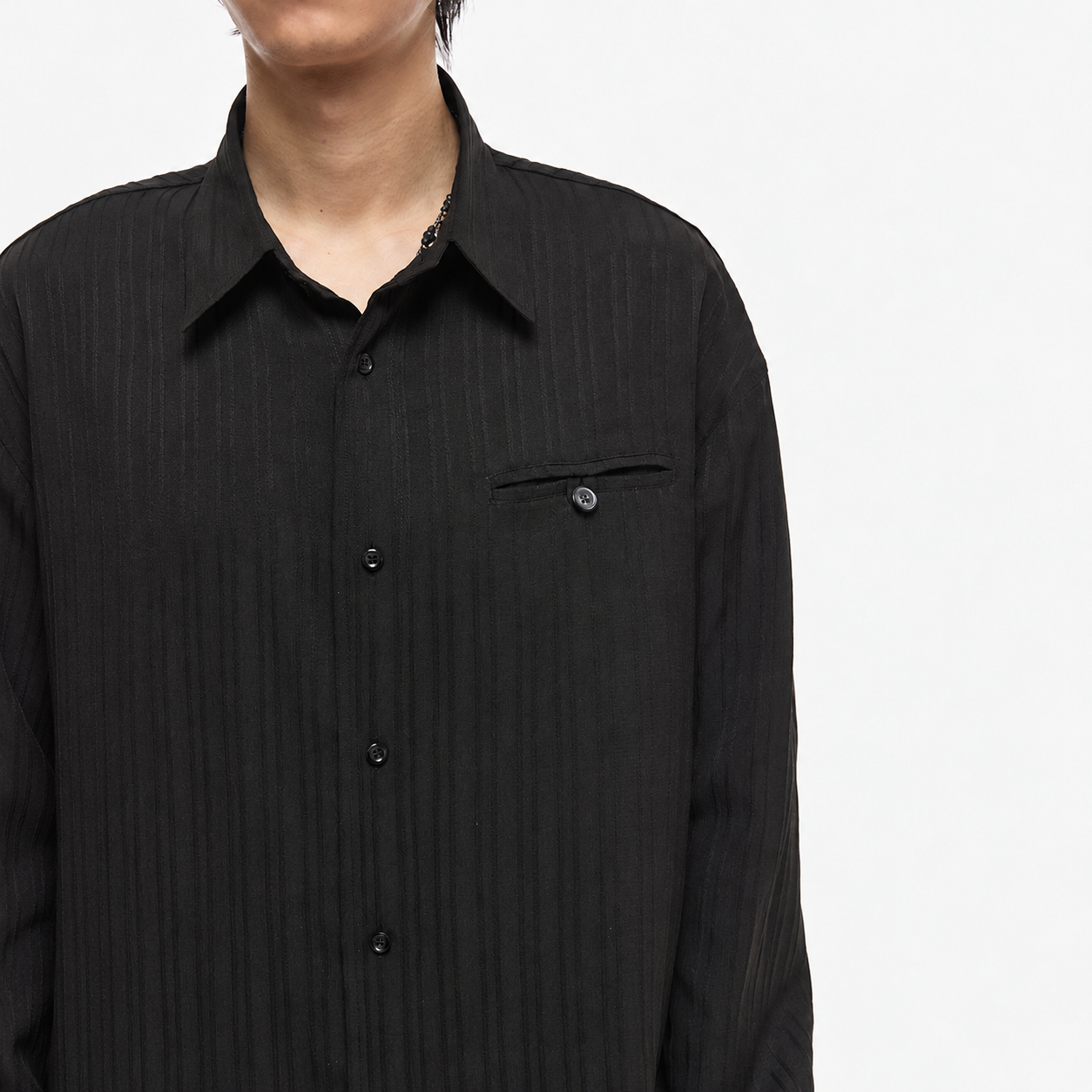 Slab Stripe Shirt BLACK 4