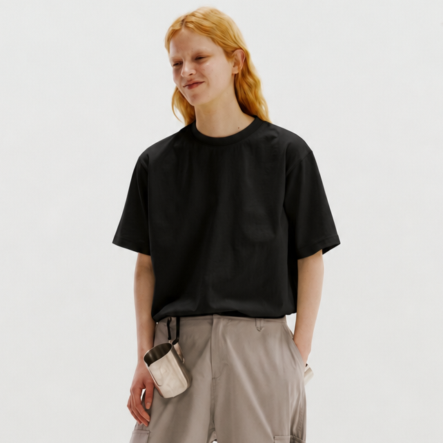 Round Neck T-Shirt-BLACK 7