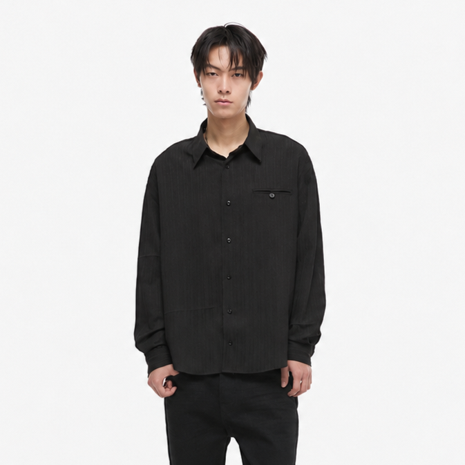 Slab Stripe Shirt BLACK 2
