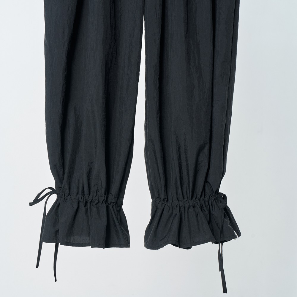 wide frill pants Black 5