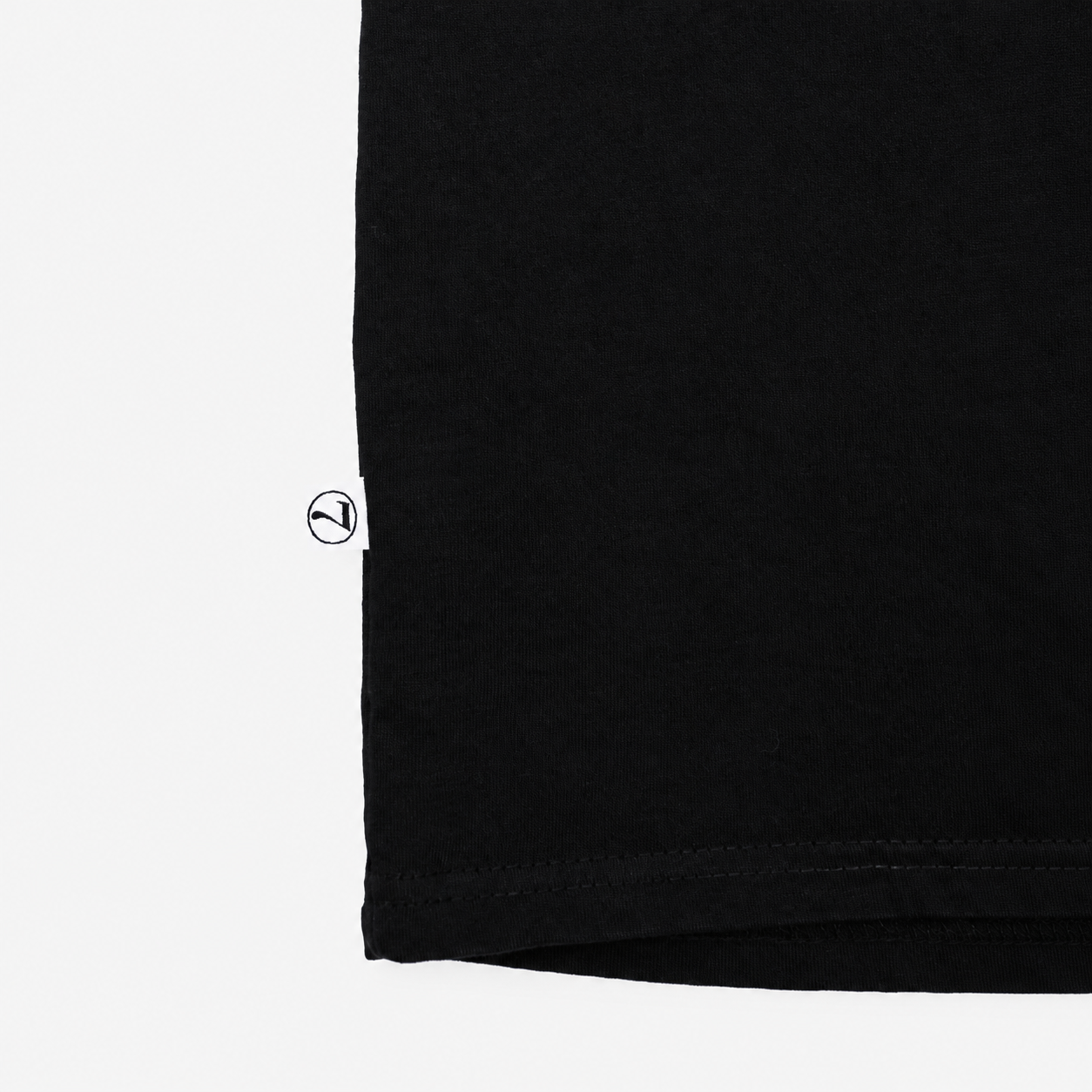 Basic U-Neck Distressed Graphic Tee Black 8