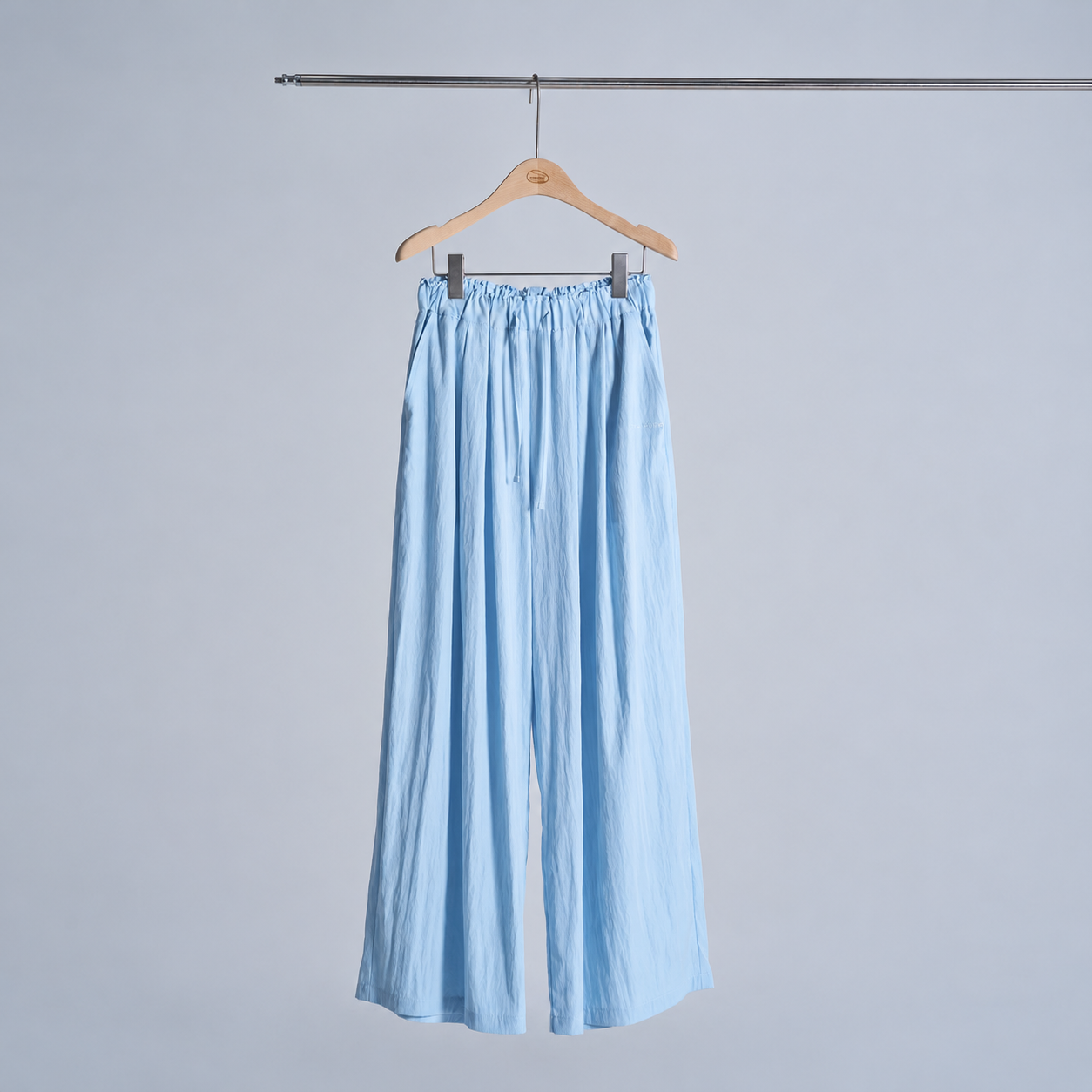 easy wide banding pants Sky Blue 8