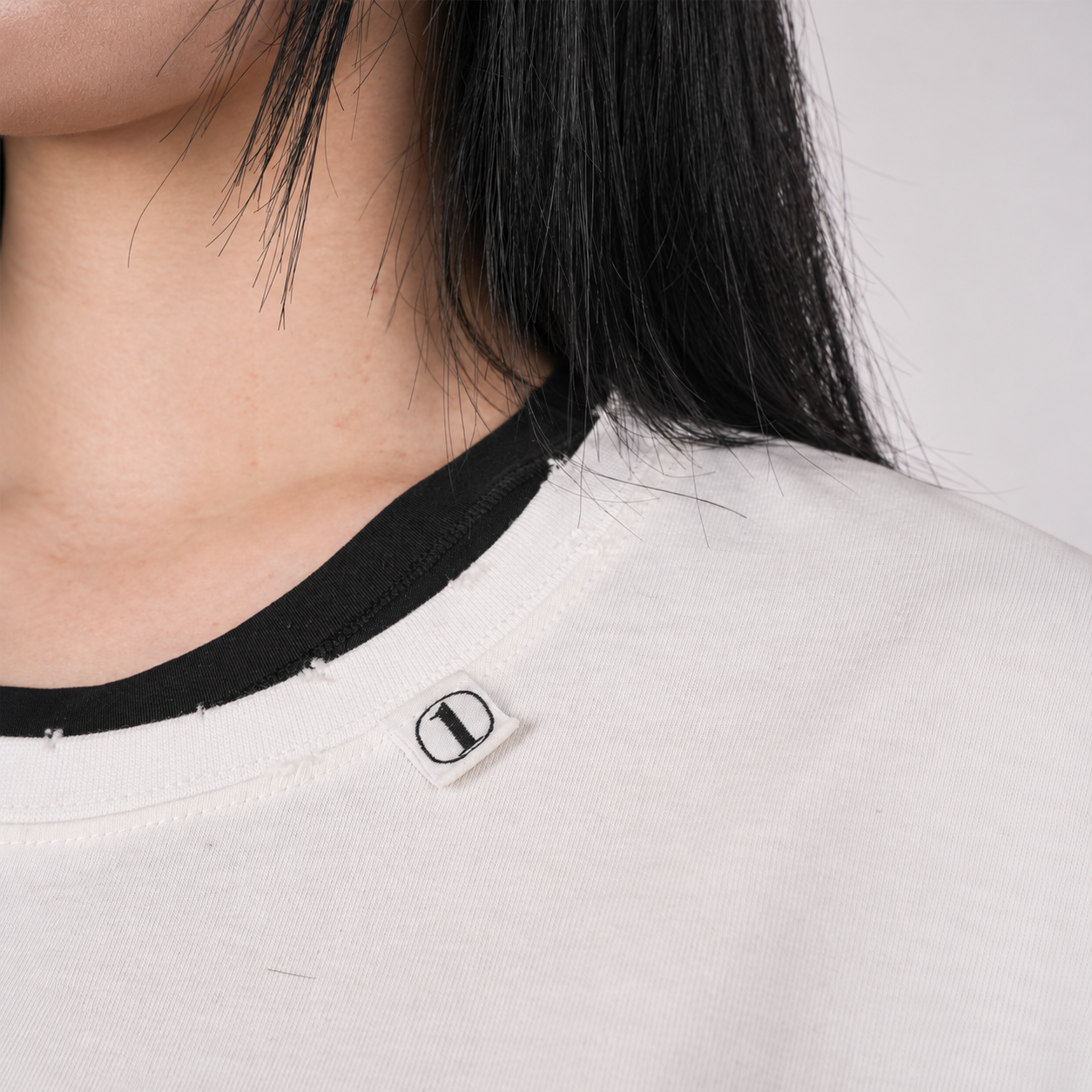 ダメージ加工オーバーサイズ半袖Tシャツ 白 (WHT) 4