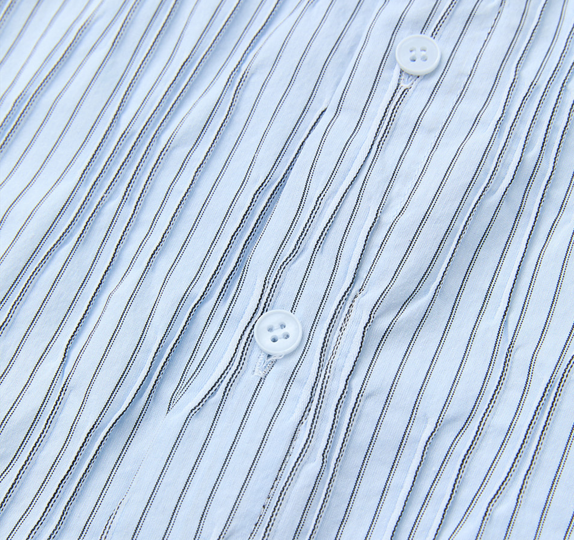 STRIPE CROP SHIRT SKY 4