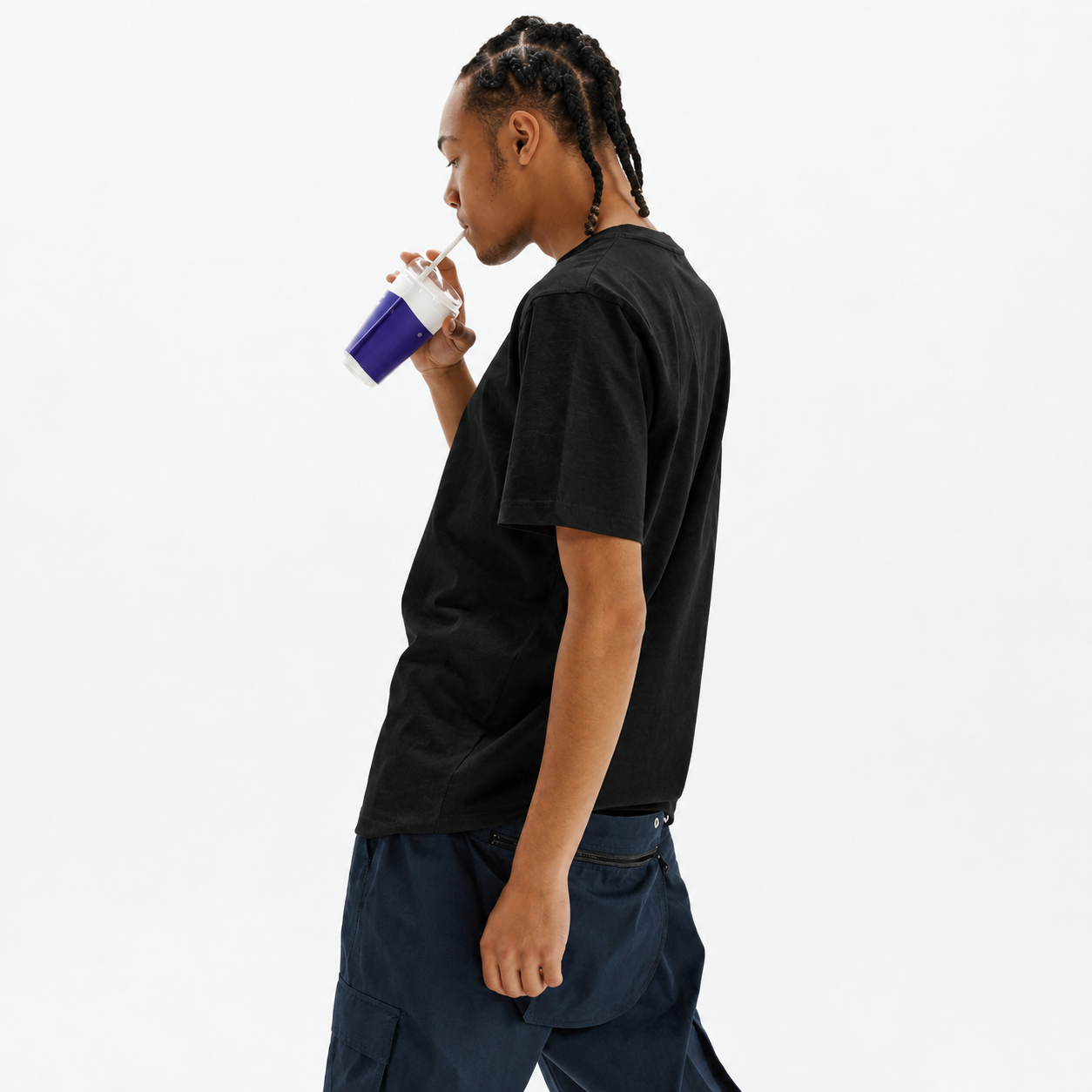 Round Neck T-Shirt-BLACK 2