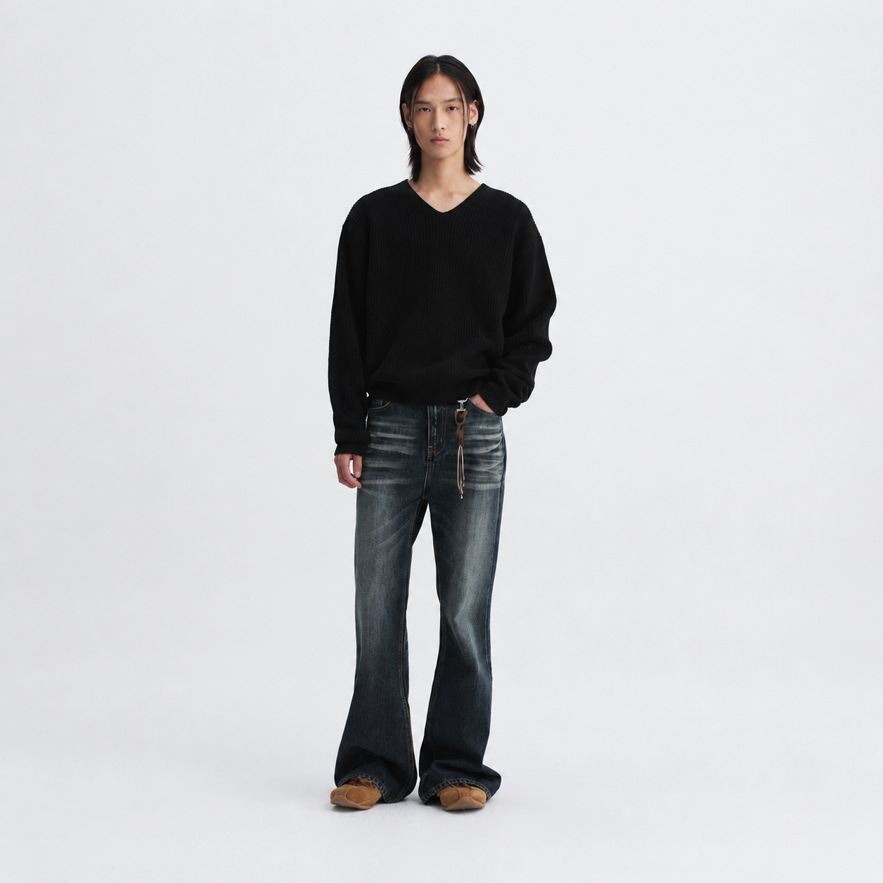 Legacy Flare Denim Pants DARK BLUE 6