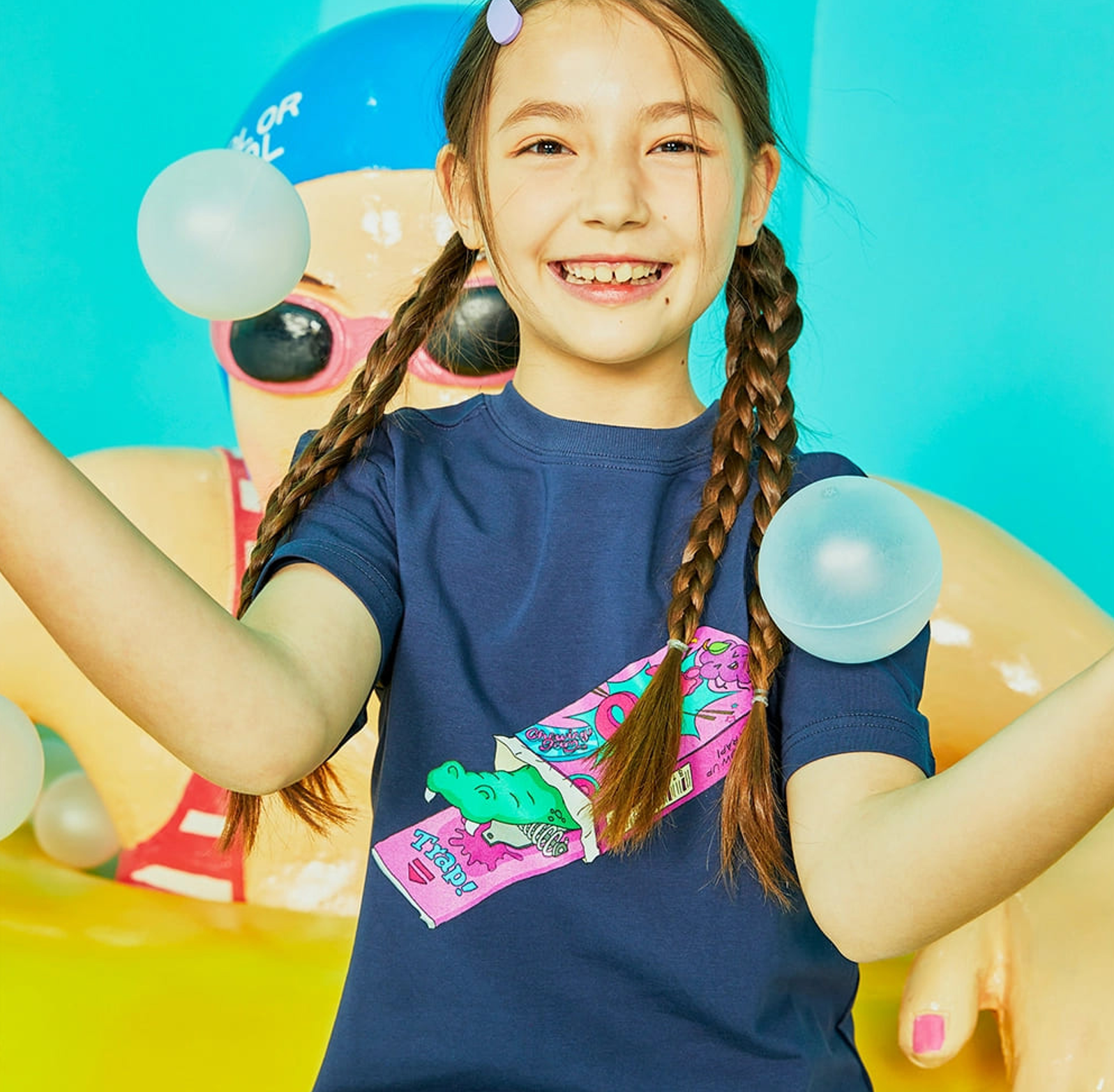 トラップガムトイTシャツ ブラック 海軍 (NVY) 2