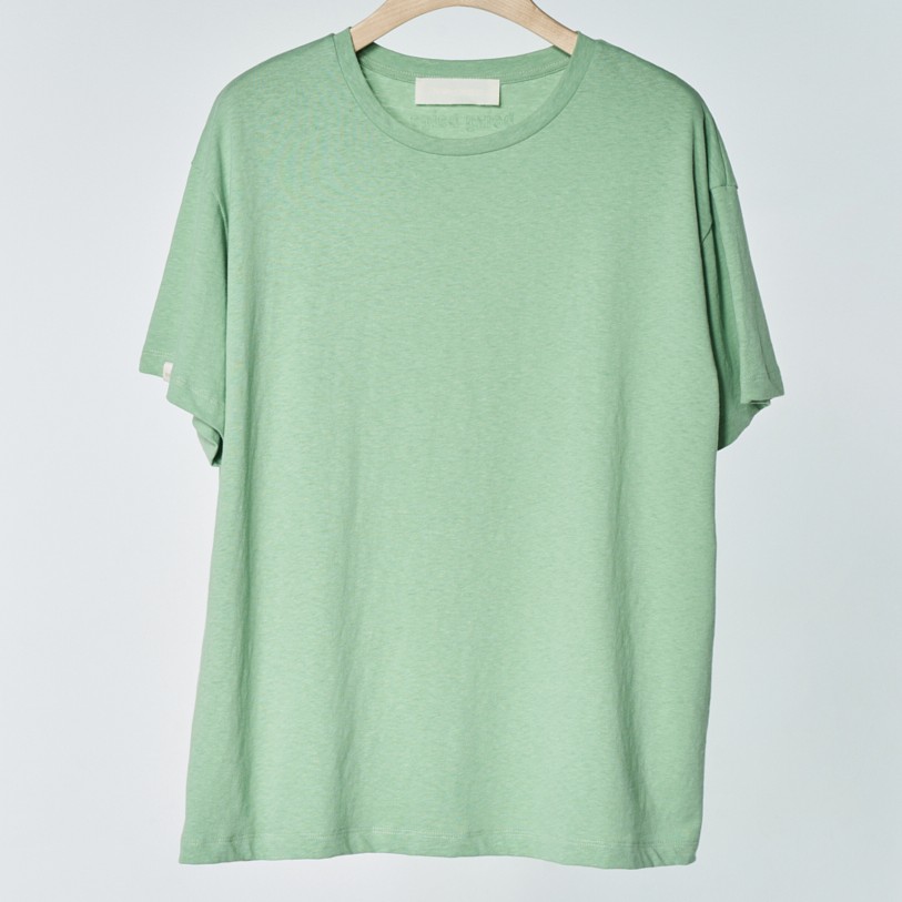 ベーシックなレタリングTシャツ-緑 (GRN) 7