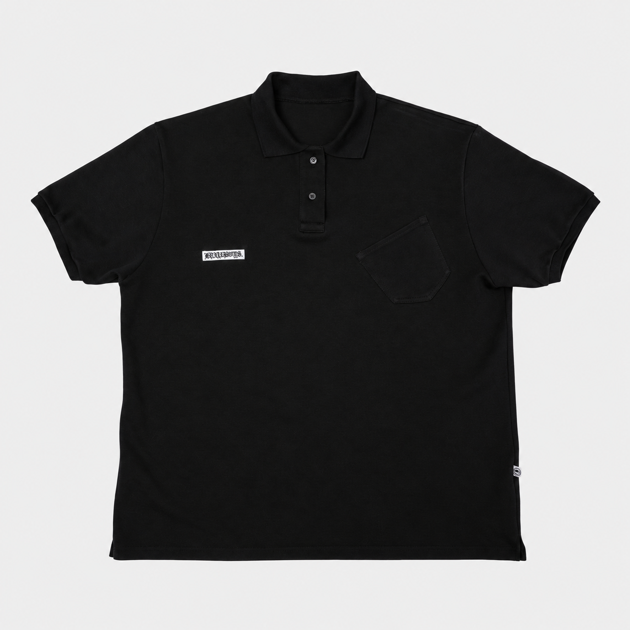 Asymmetric Pocket Oversized Polo Shirt White 4