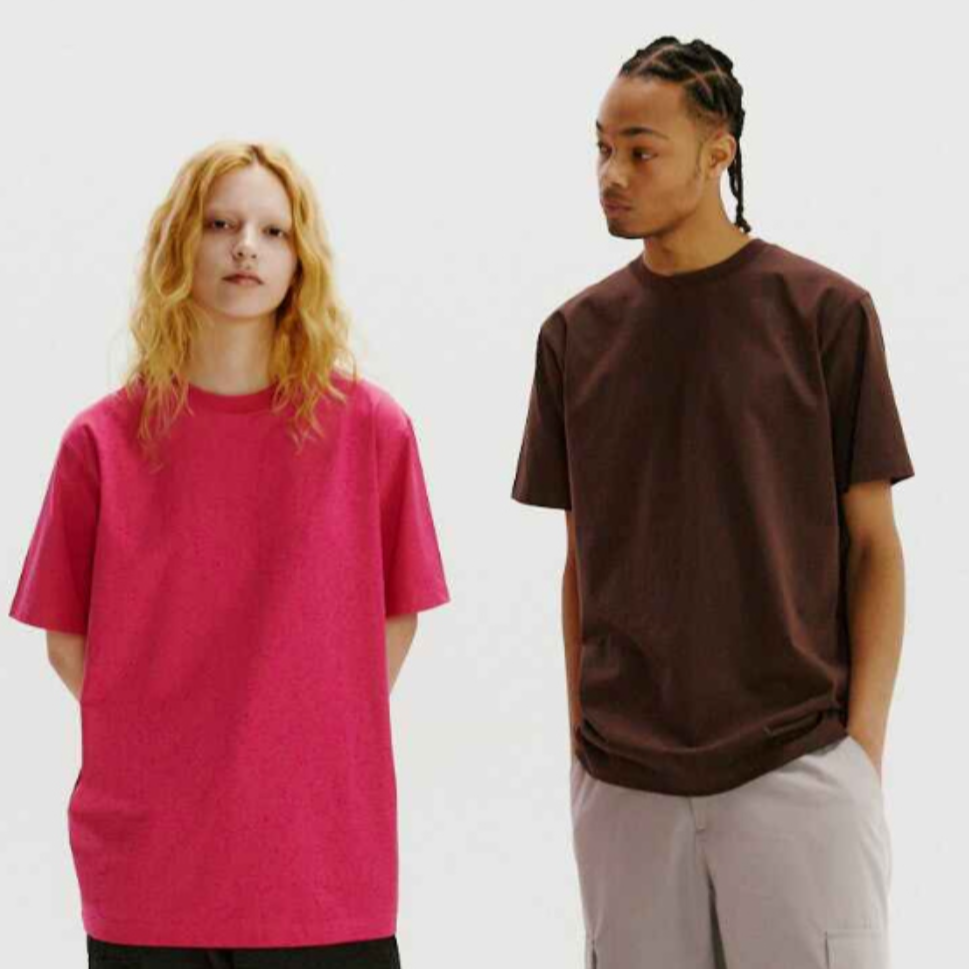 ラウンドネックTシャツ-茶色 (BRW) 6