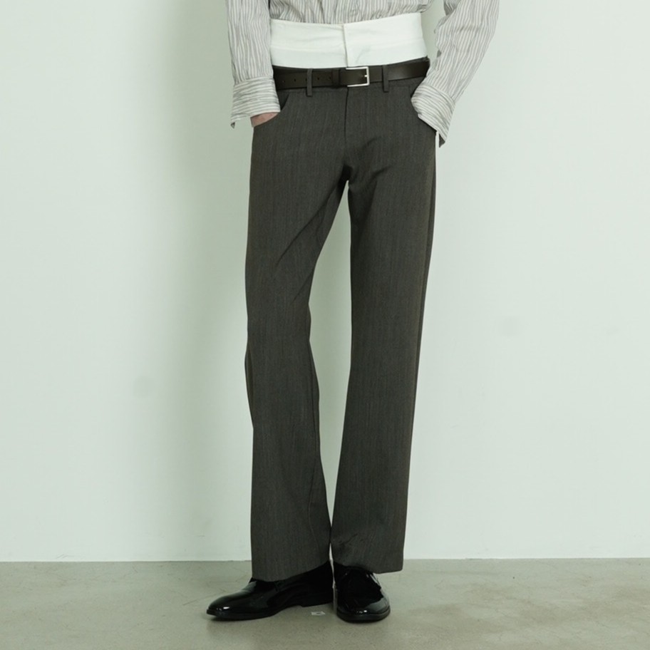 DOUBLE WAIST PANTS GRAY 2