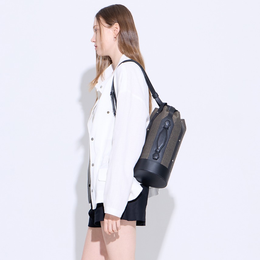 Libre Cage Bucket Bag-Shadow Black 3