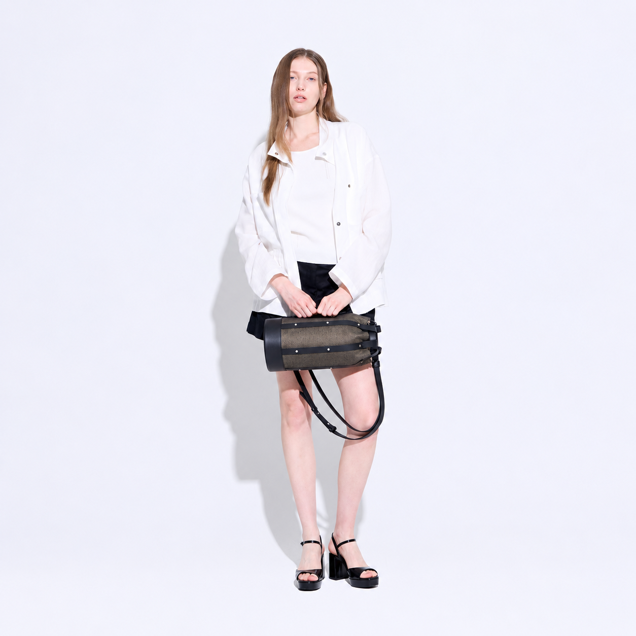 Libre Cage Bucket Bag-Shadow Black 6