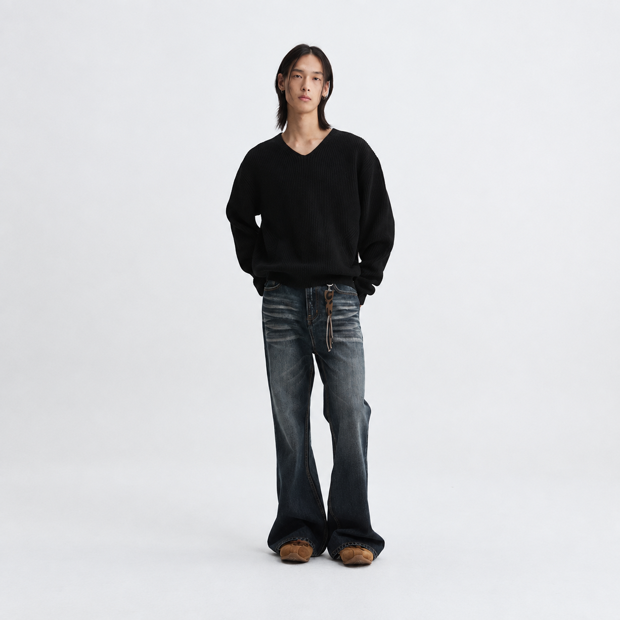 Legacy Flare Denim Pants DARK BLUE 5