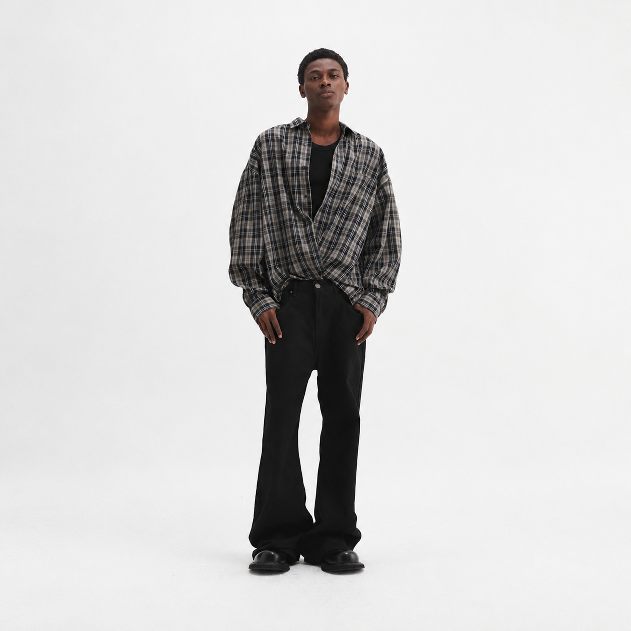 Signature Flare Denim Pants BLACK 6