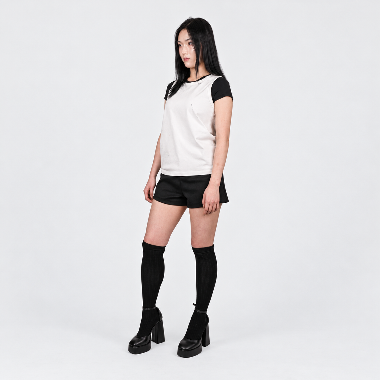 Distressed Tank Top White 2