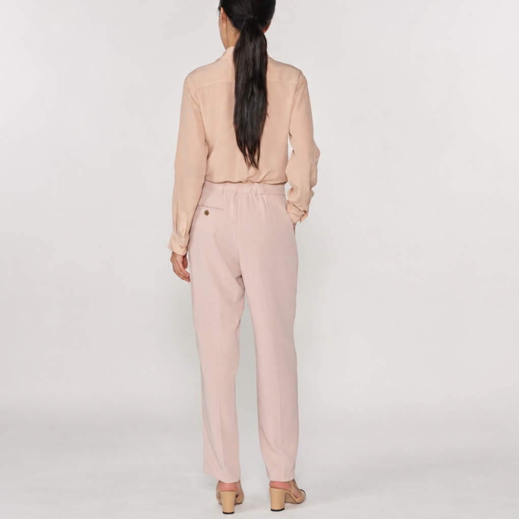 Simple Back Elasticated Slacks PINK 4