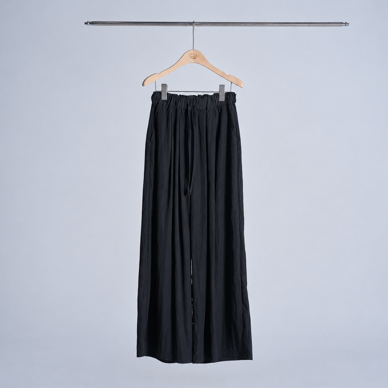 easy wide banding pants Black 6