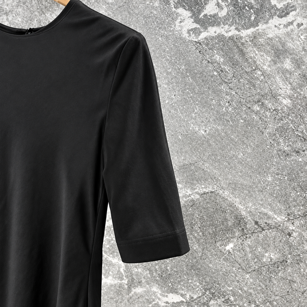 Backless Satin Slim Dress BLACK 4