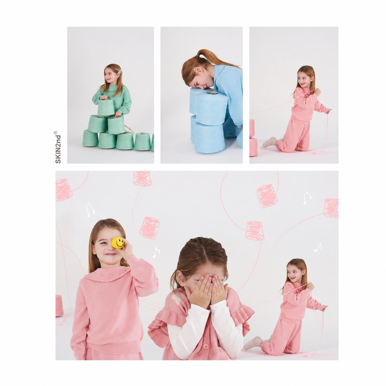 Bib Sweater Set PINK 2
