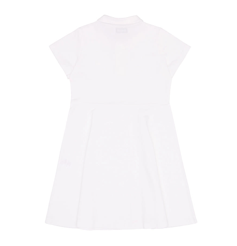 Zigzag Heart Logo Cotton Pique Dress IVORY 7