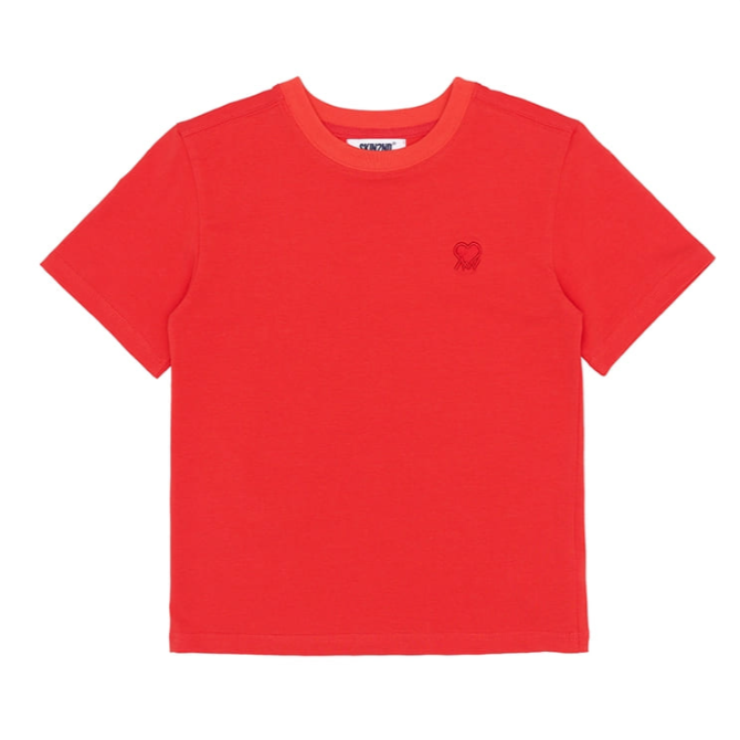 Zigzag Heart Logo T-Shirt RED 6