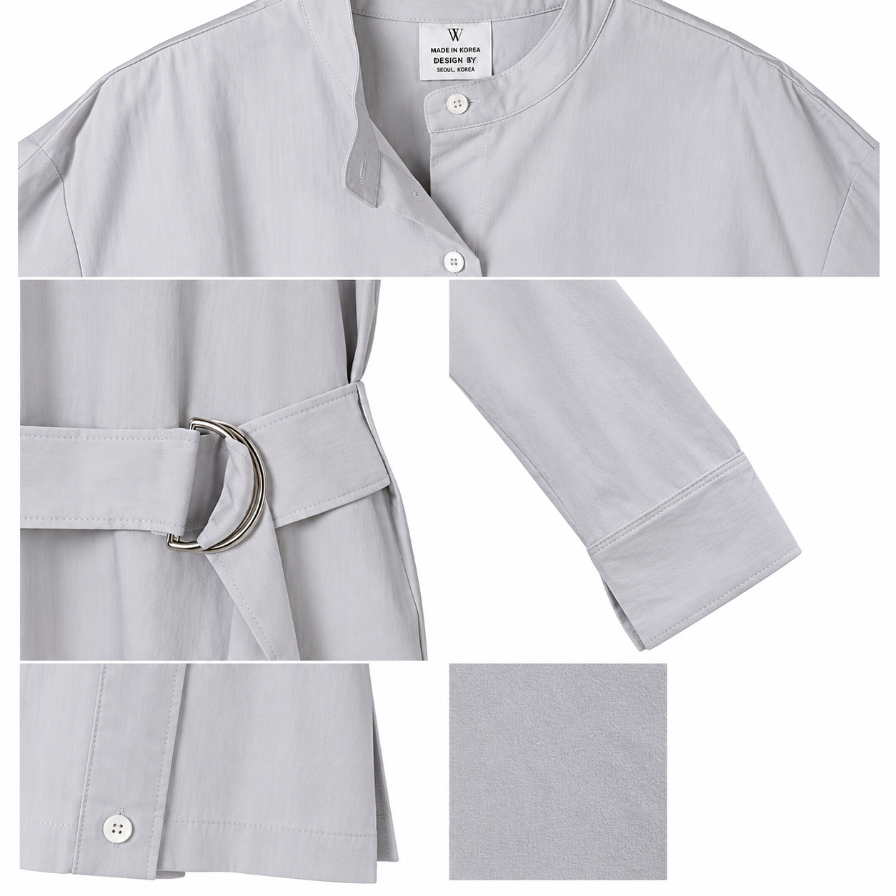 Out-Pocket Cotton Shirt GRAY 3