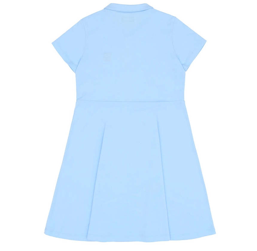 Zigzag Heart Logo Cotton Pique Dress LIGHT BLUE 8