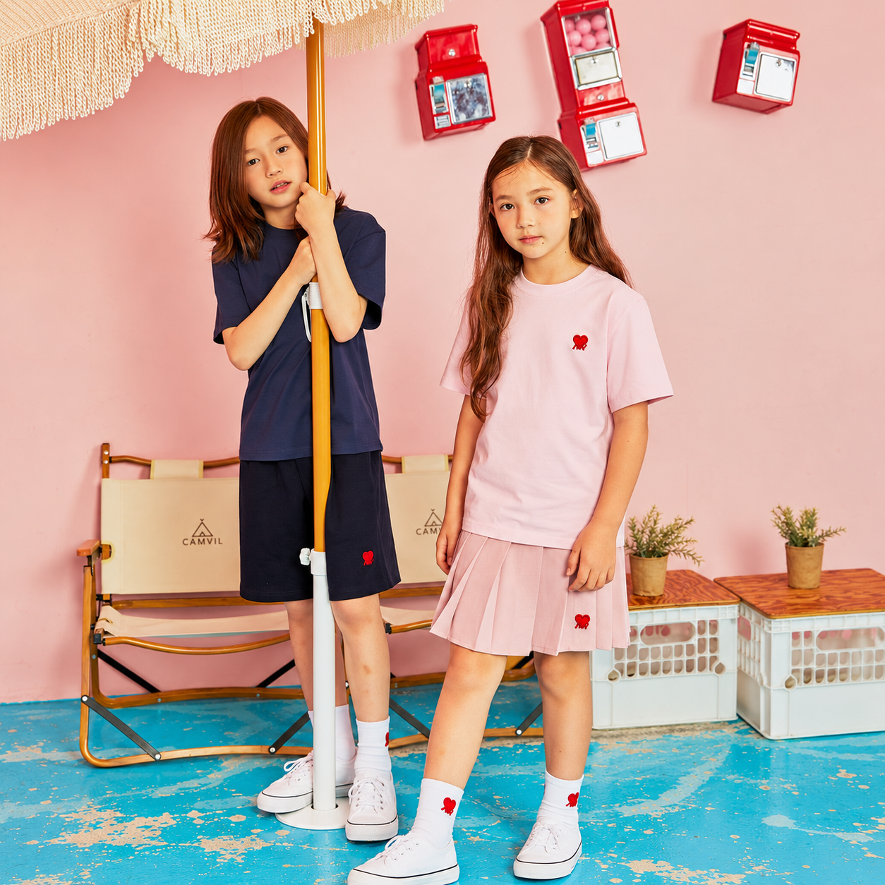 Zigzag Heart Logo T-Shirt PINK 3