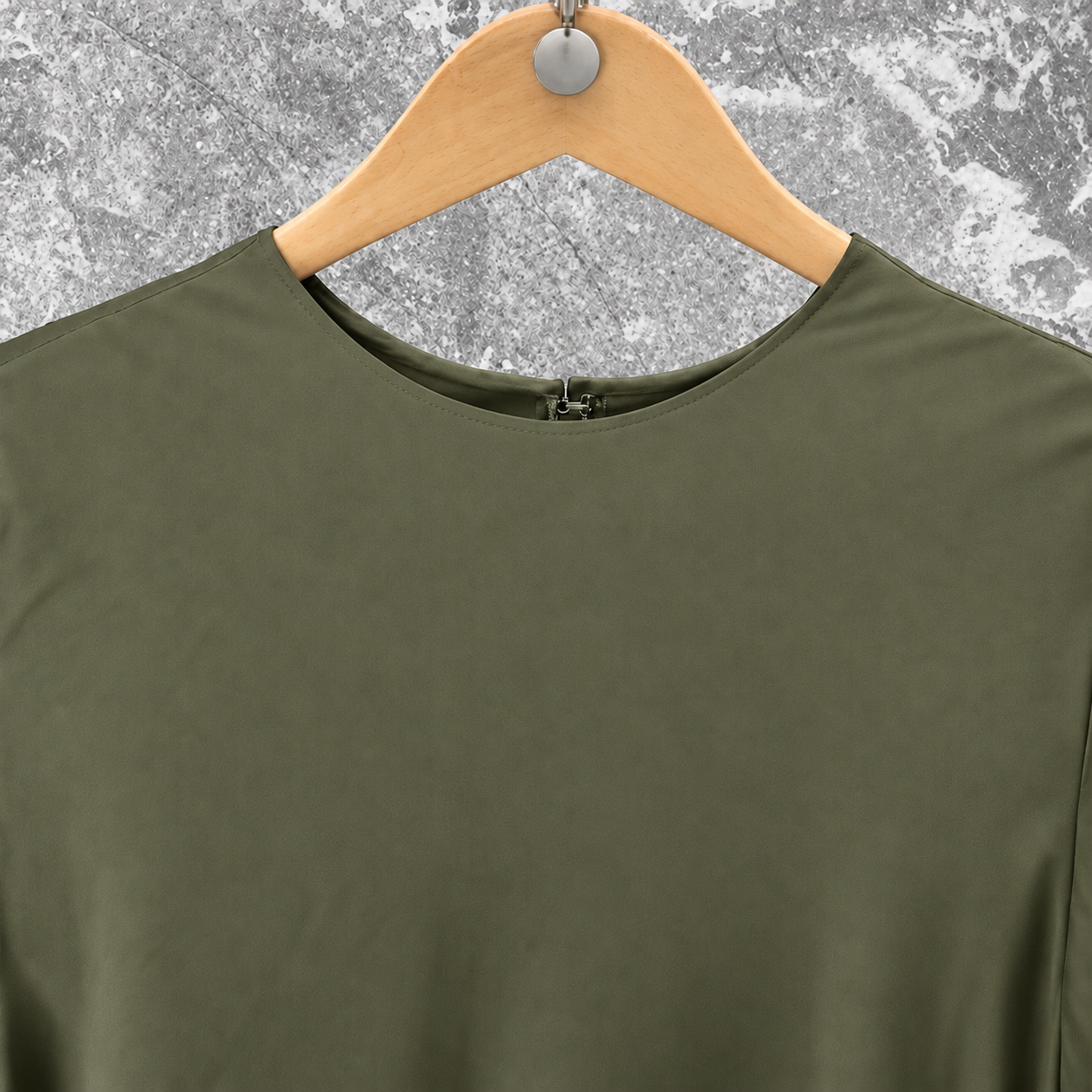 Backless Satin Slim Dress KHAKI 2