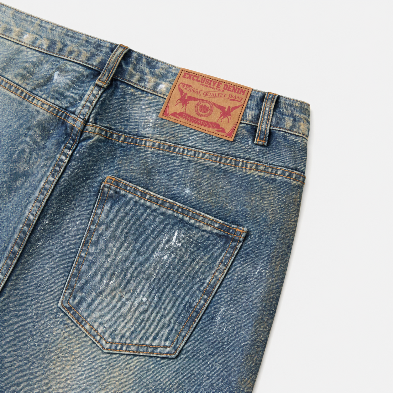 Legacy Coated Flare Denim Pants BLUE 7