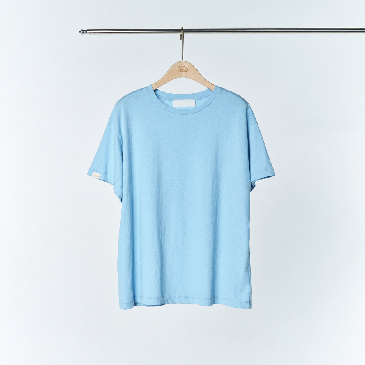 basic lettering t-shirt Blue 5