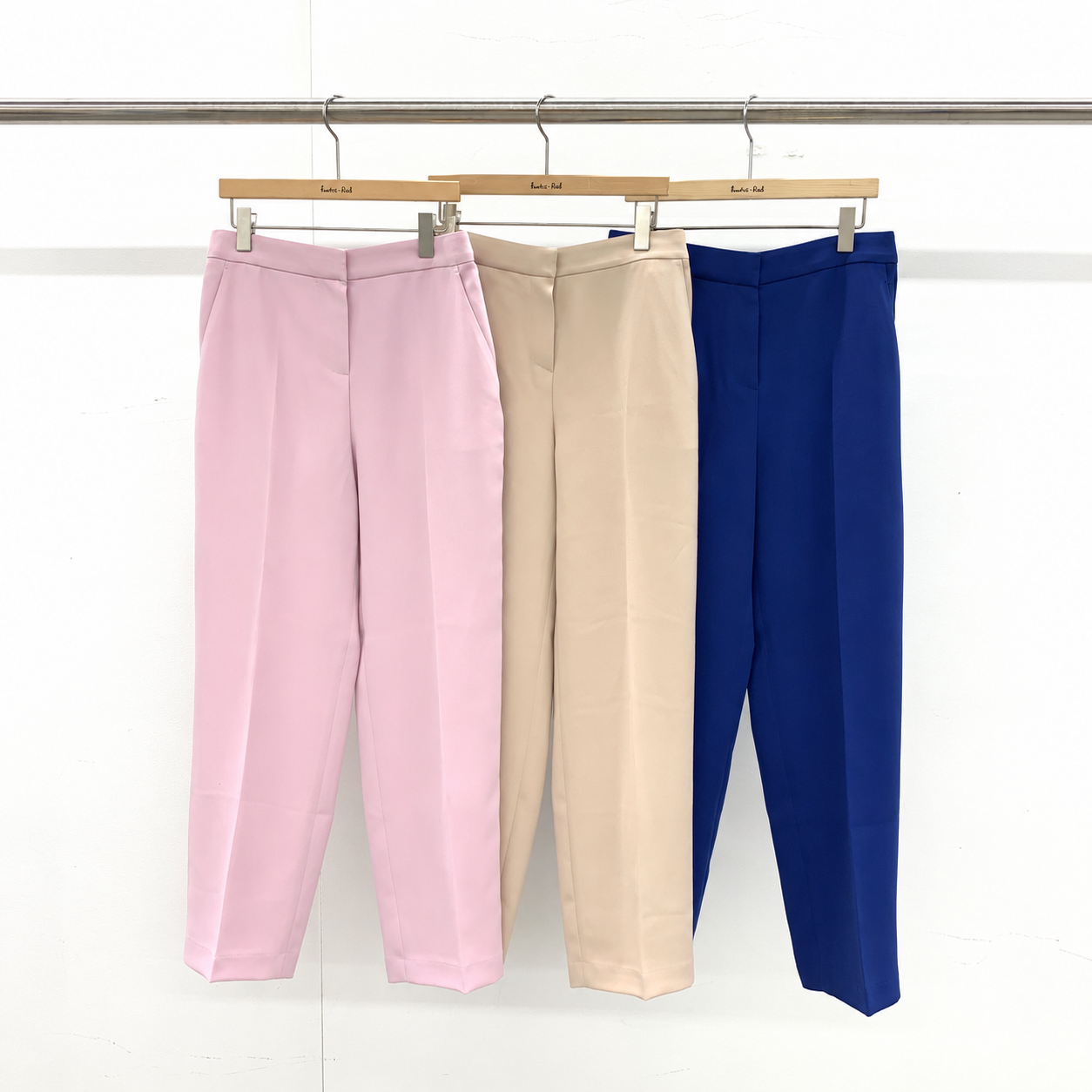 Simple Back Elasticated Slacks PINK 9