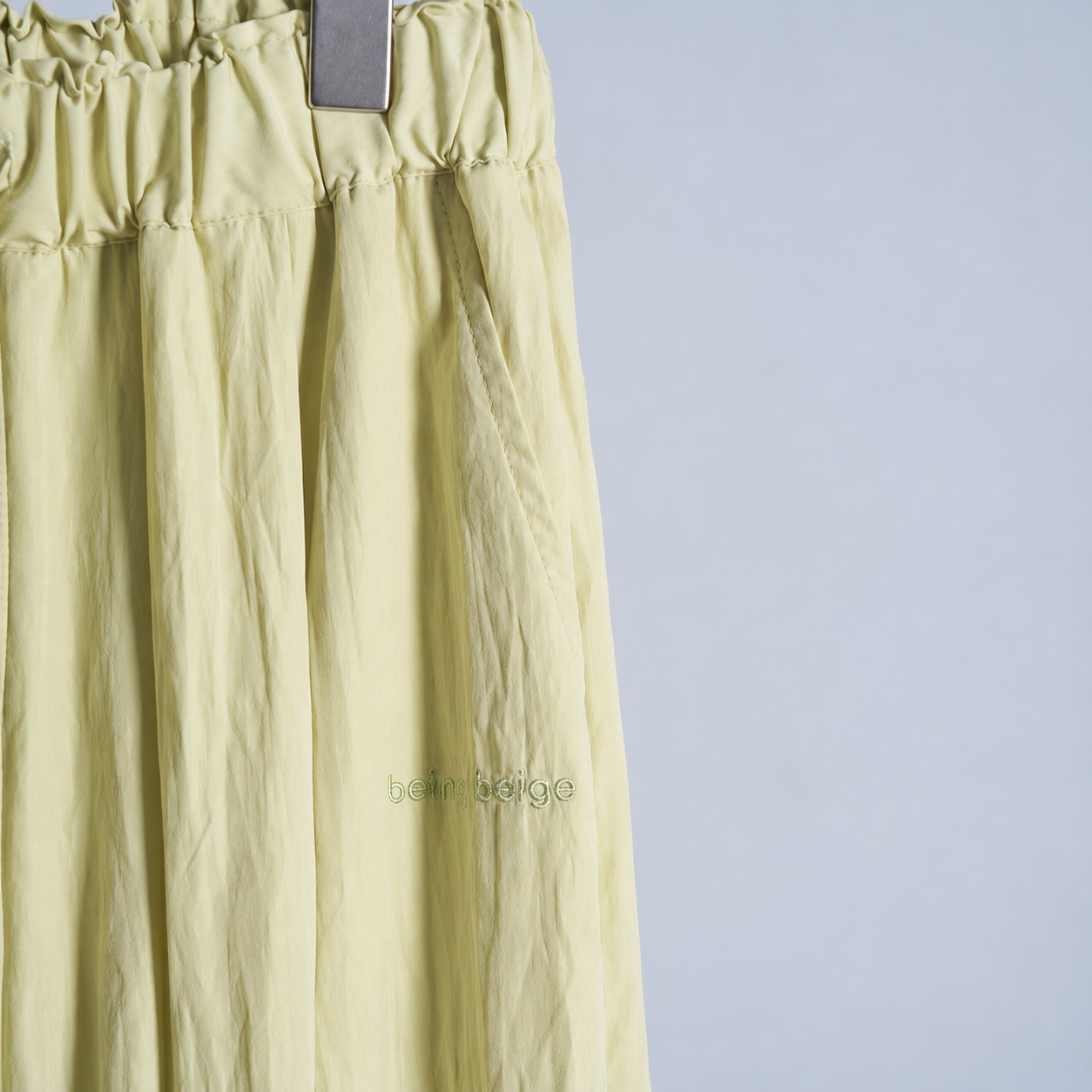 easy wide banding pants-Lime 6