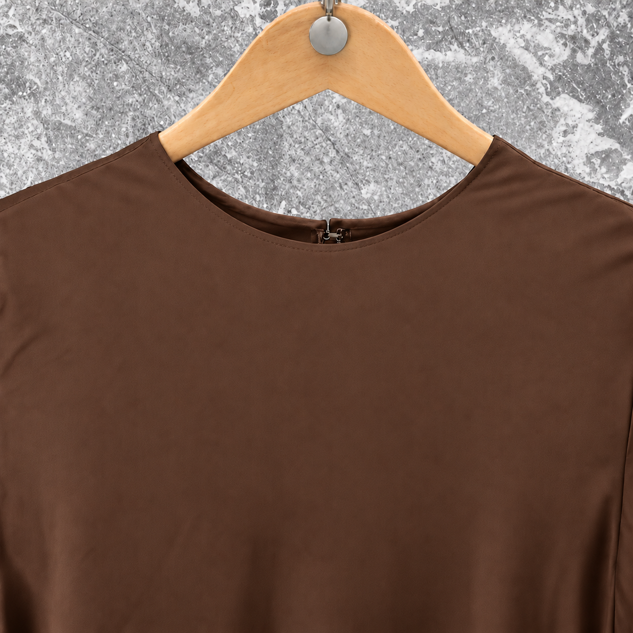 Backless Satin Slim Dress COCOA 2