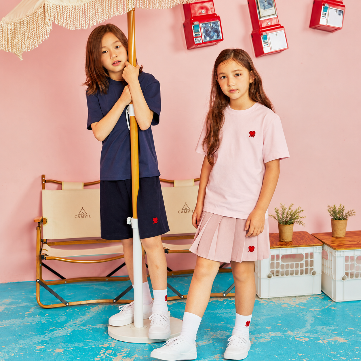 Zigzag Heart Logo T-Shirt PINK 5