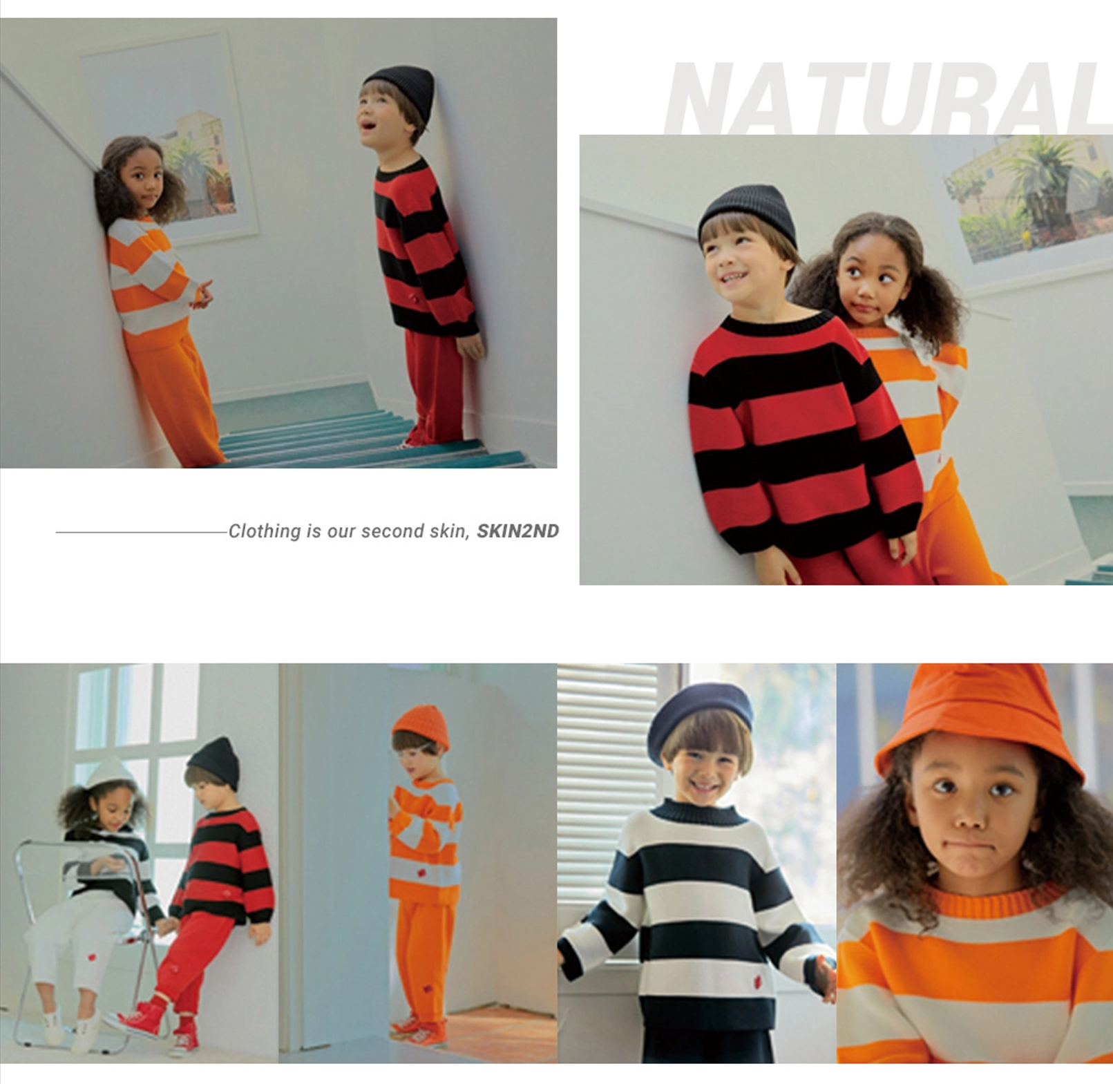 Wholegarment Stripe Pullover RED 3