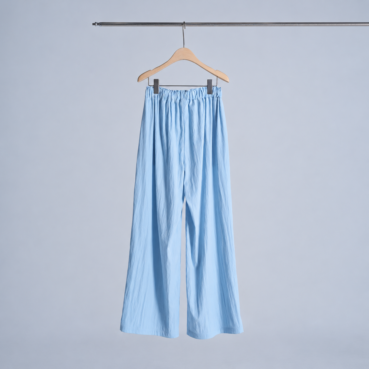 easy wide banding pants Sky Blue 7