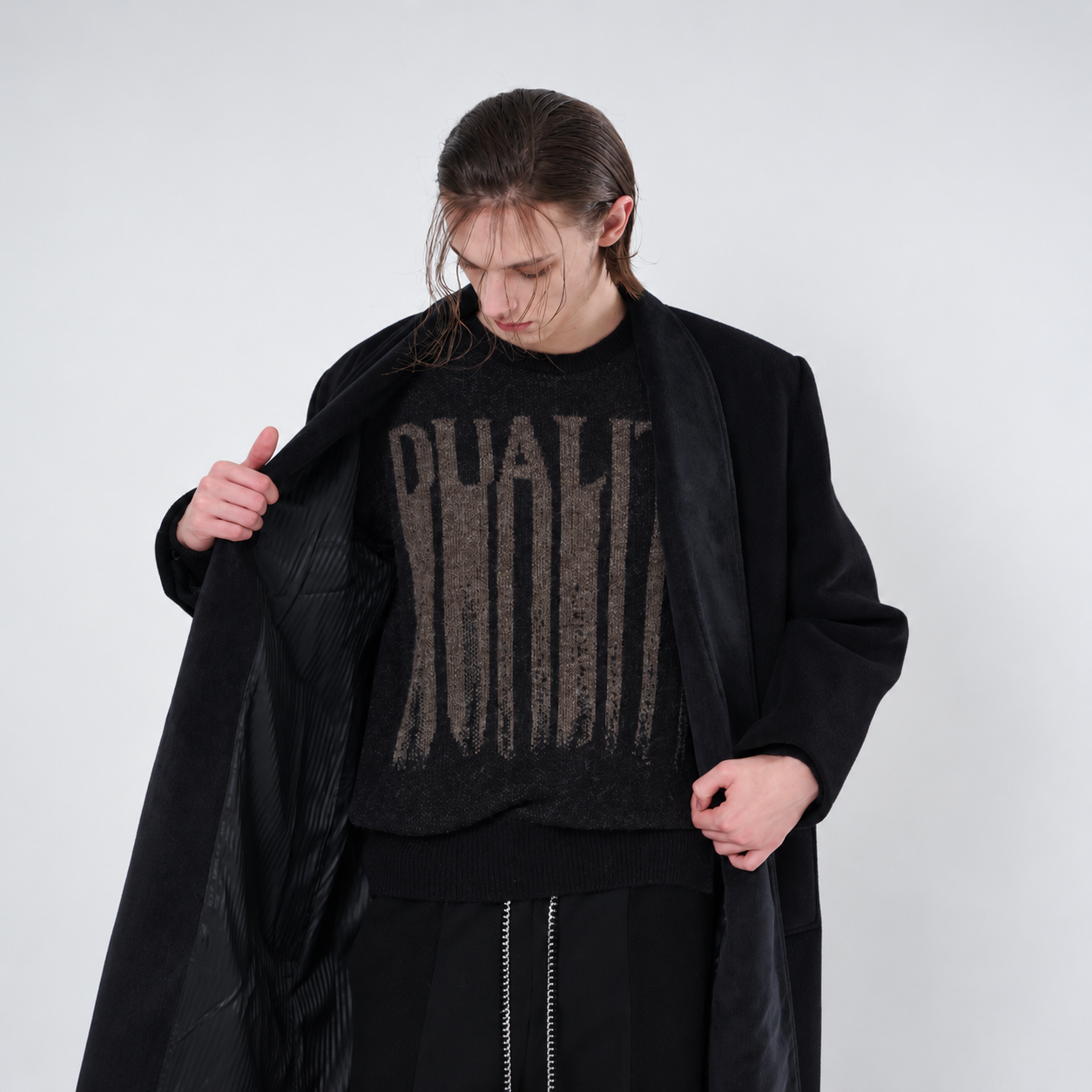 MOHAIR DUALITY KNIT-BLACK 2
