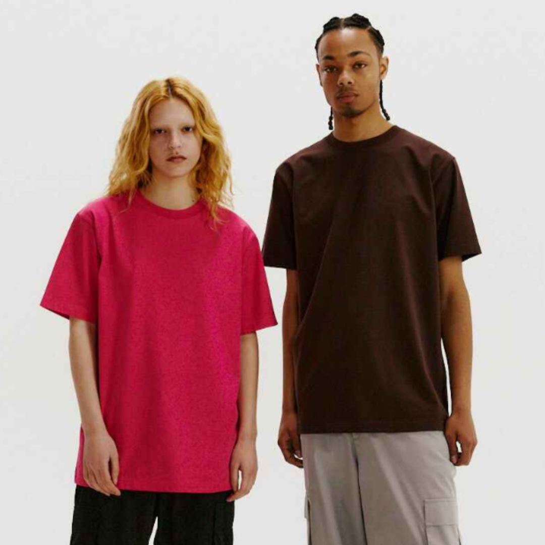ラウンドネックTシャツ-茶色 (BRW) 7