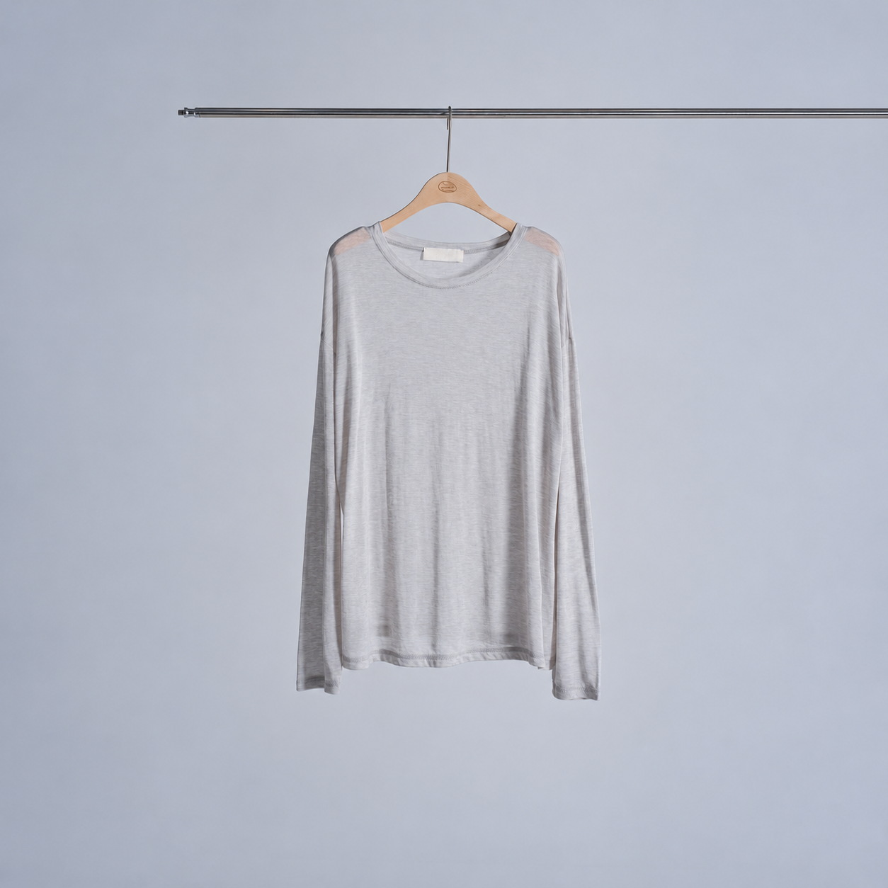 透け感のあるスラブ生地のゆったりとしたTシャツ オートミールメランジュ (OME) 9