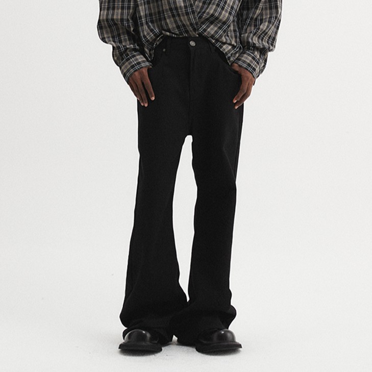 Signature Flare Denim Pants BLACK 7