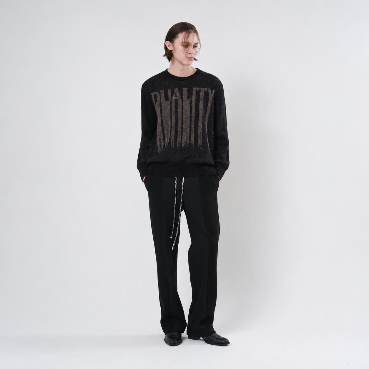 MOHAIR DUALITY KNIT-BLACK 3