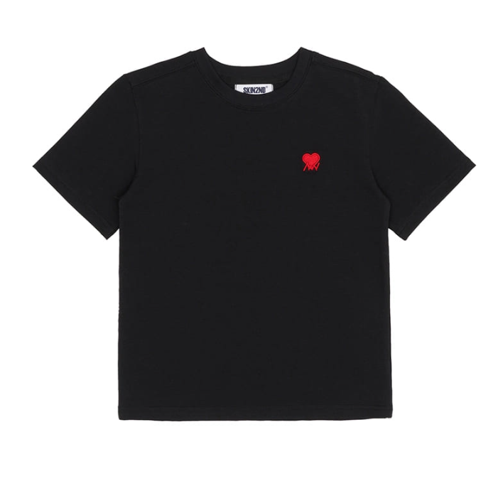 Zigzag Heart Logo T-Shirt BLACK 7